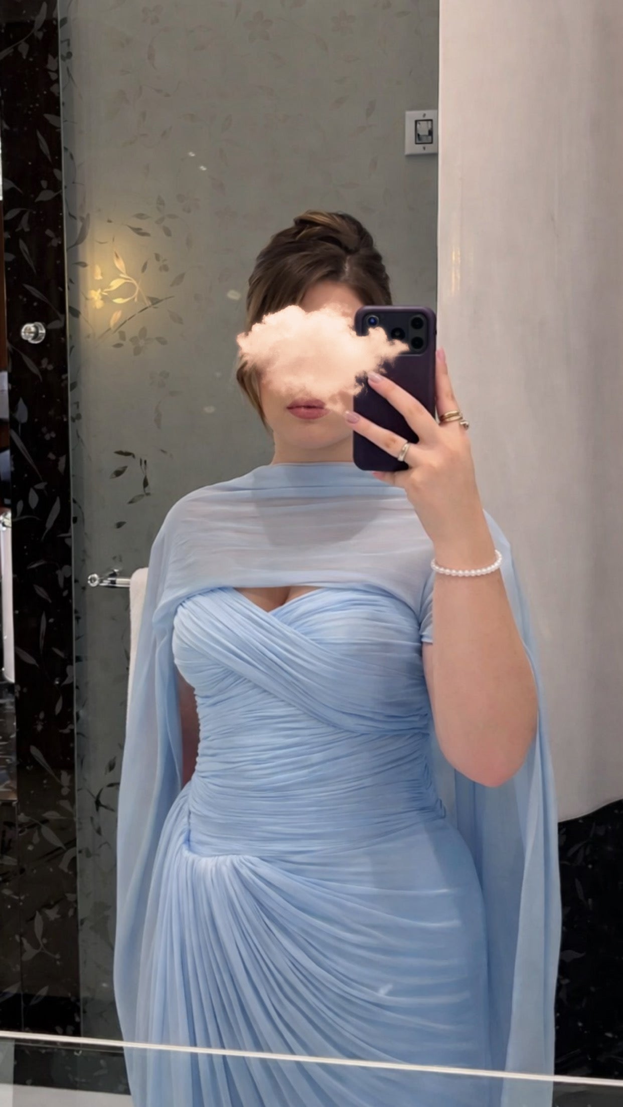 فستان راقي مع شال 26002