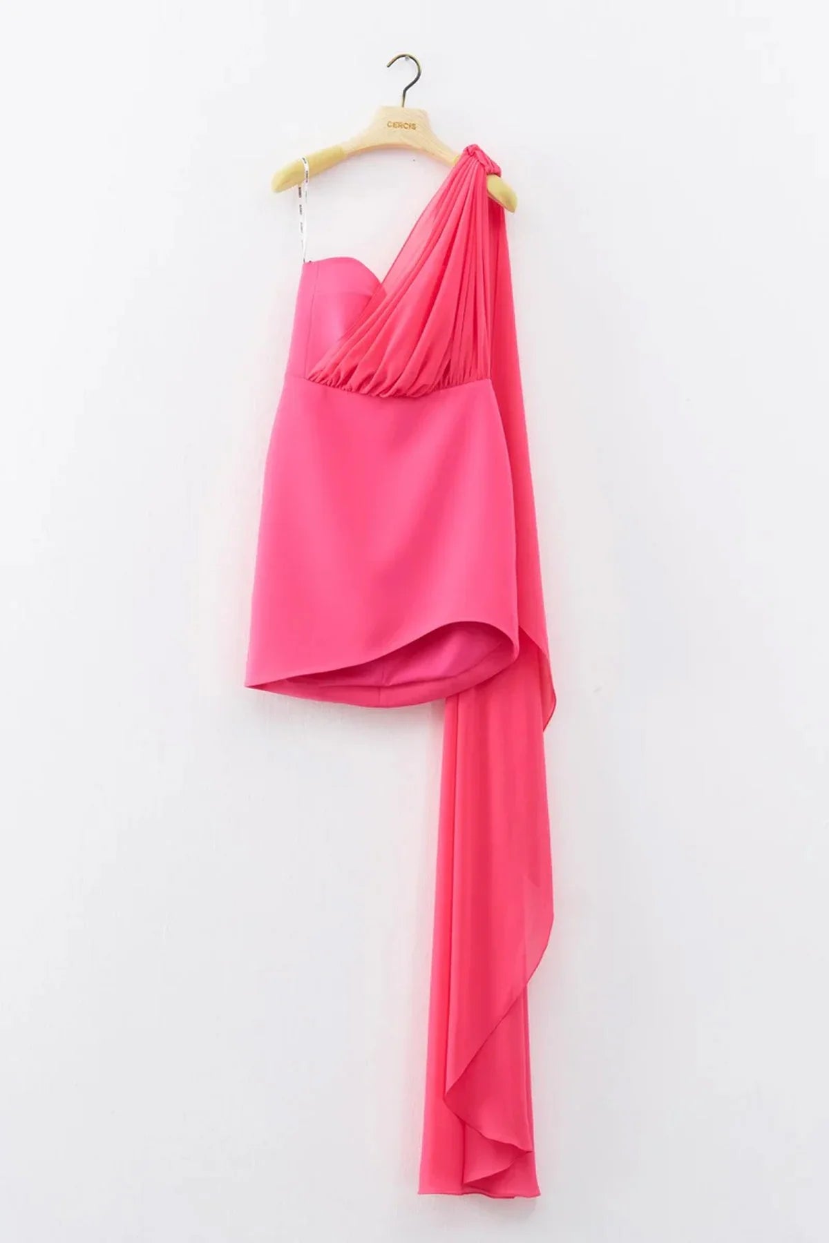 ŞALLI KALP YAKA MİNİ ABİYE ELBİSE