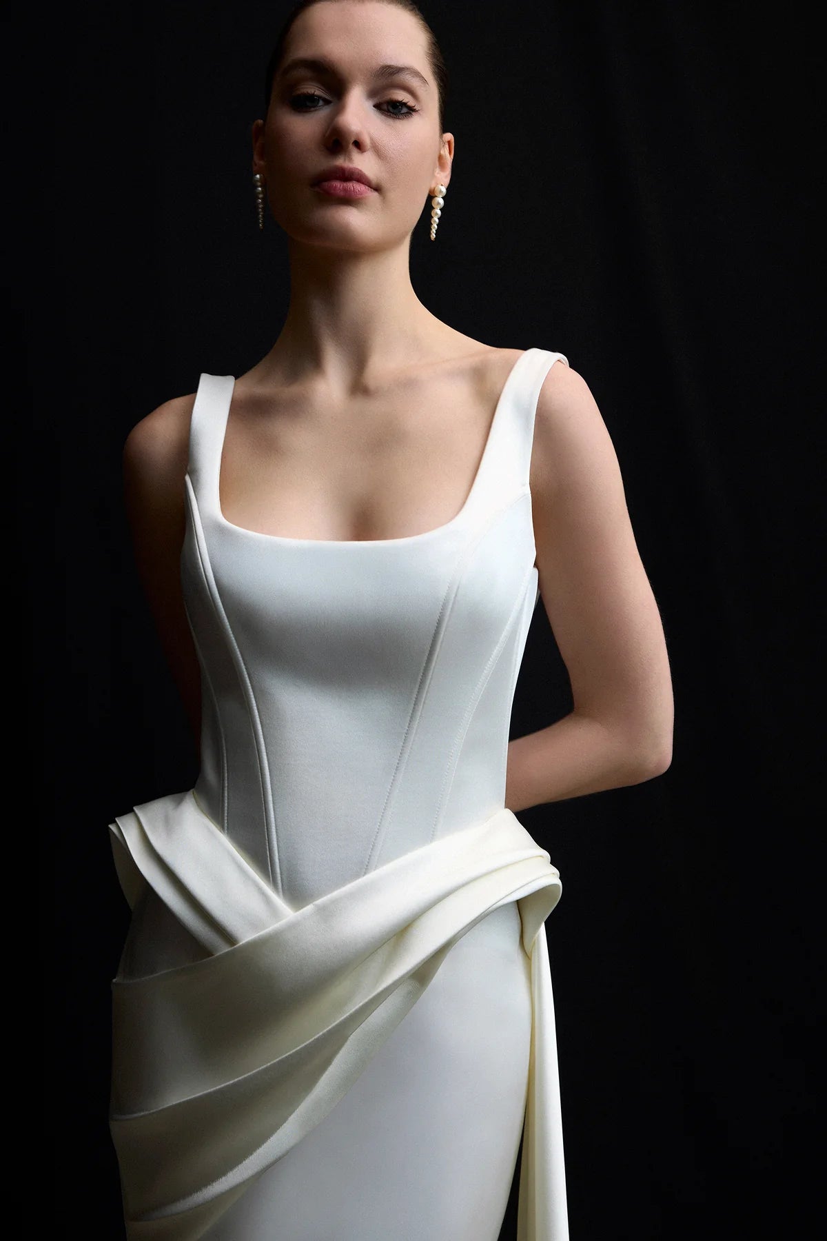 فستان ابيض سايز 36