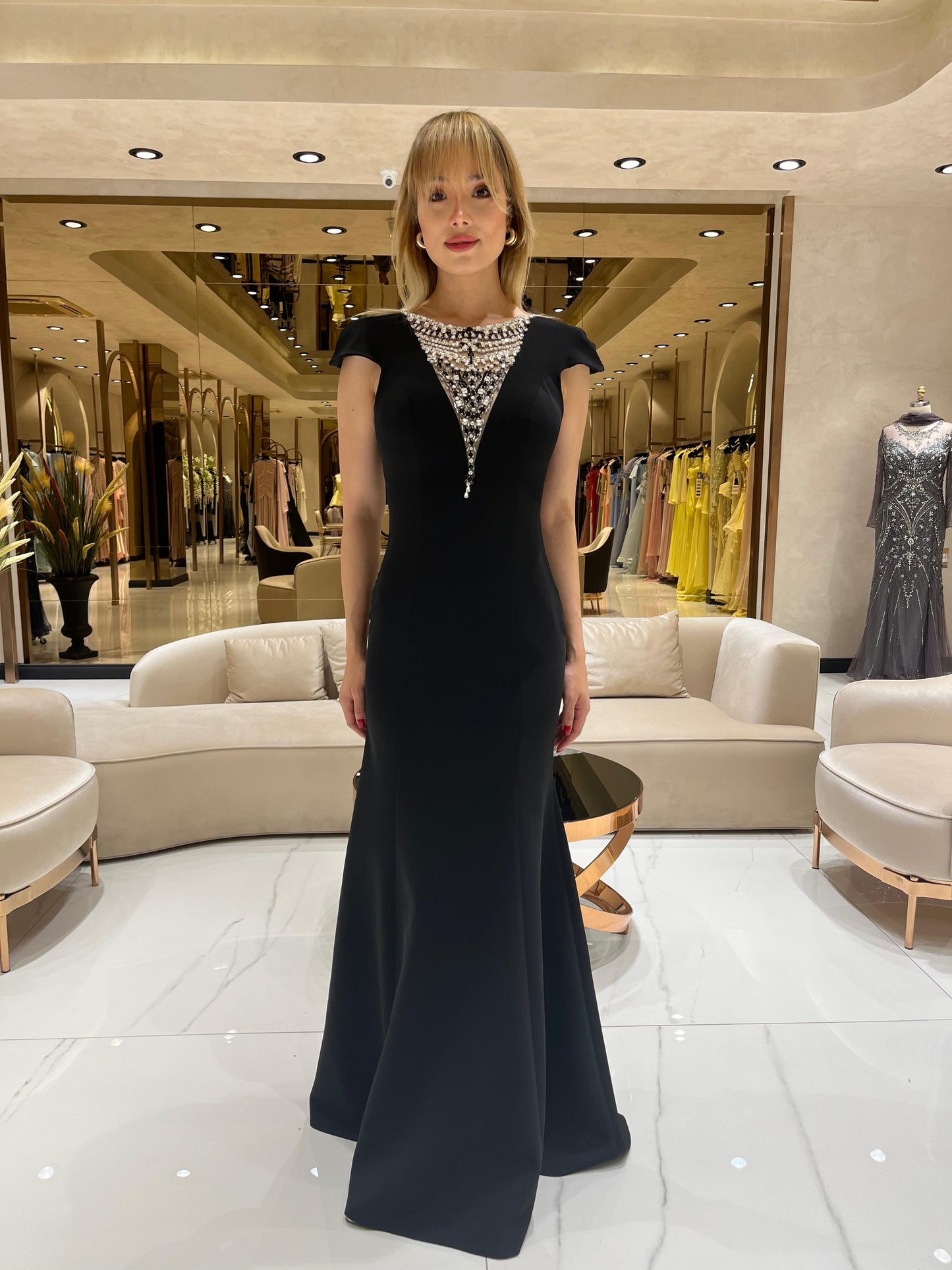 Black Crystal Evening Dress – Elegant Luxury Formal Dress 2276