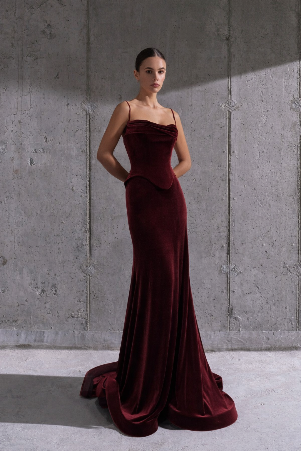 فستان مخمل سايز2243