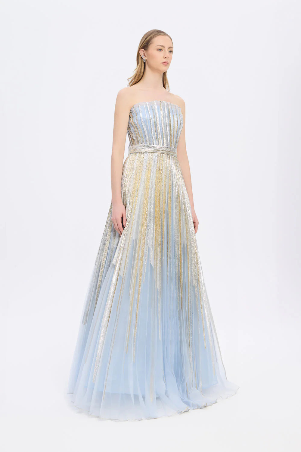 PRENSES KESİM UZUN ABİYE ELBİSE - 9039C