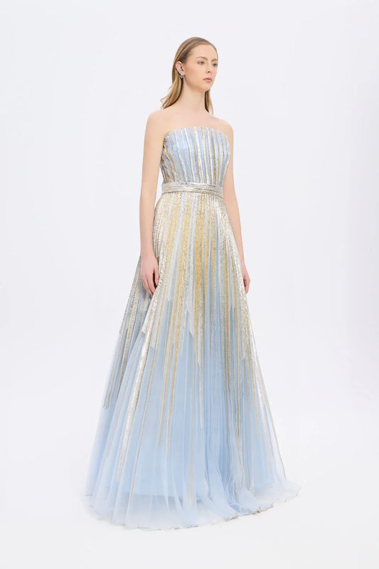 PRENSES KESİM UZUN ABİYE ELBİSE - 9039C