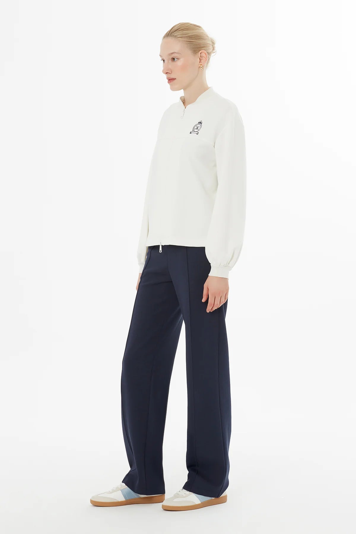 Fermuarlı Triko Yakalı Eşofman Takımı