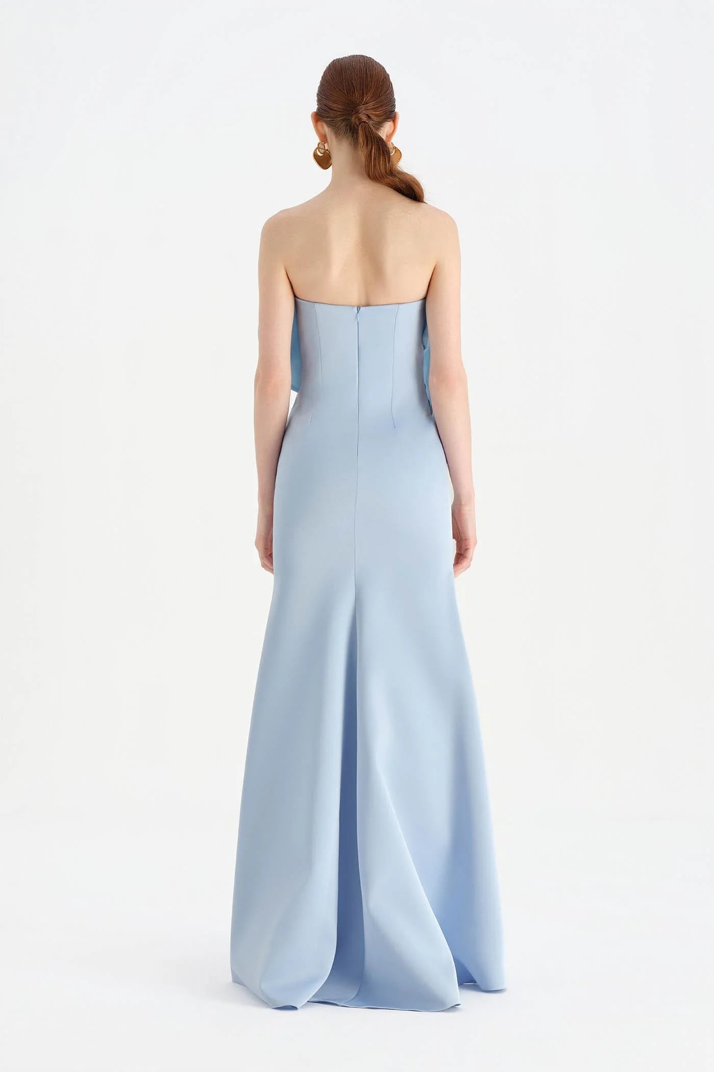 GÖĞÜS DETAYLI STRAPLEZ ABİYE ELBİSE - 26102C