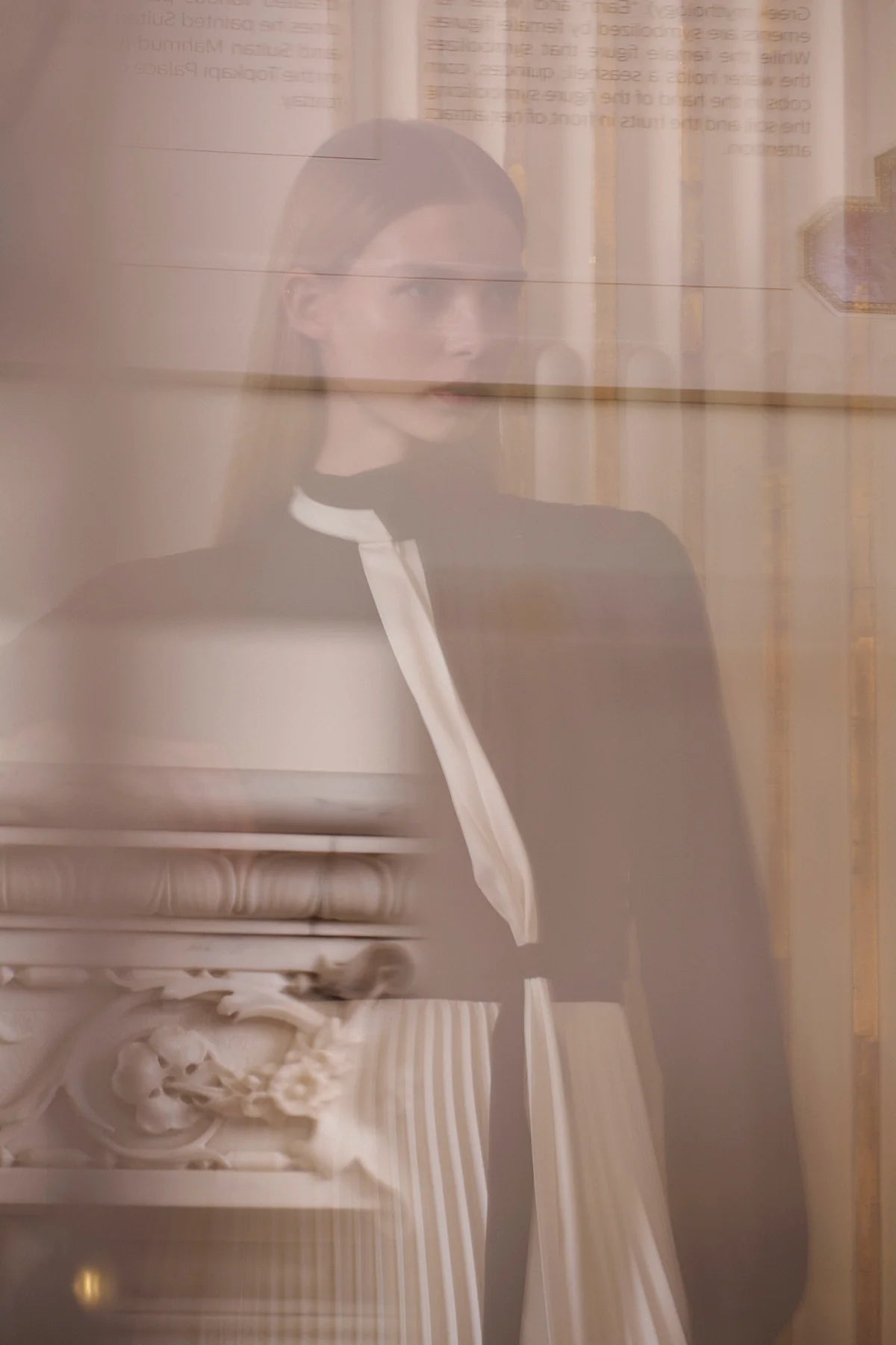 فستان ابيض اسود مقاس 36-38