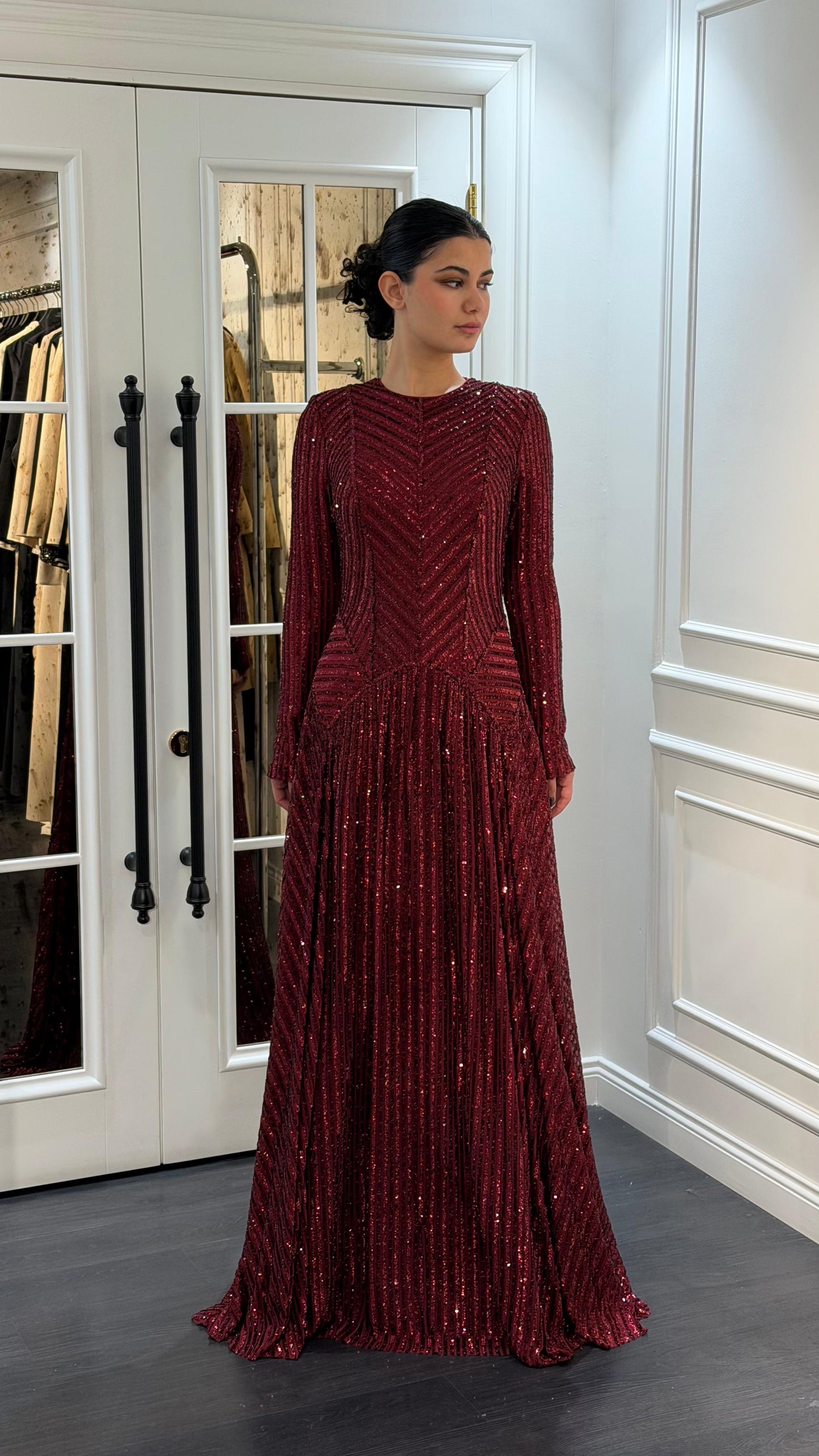 فستان  ترتر و شك فخم 9202