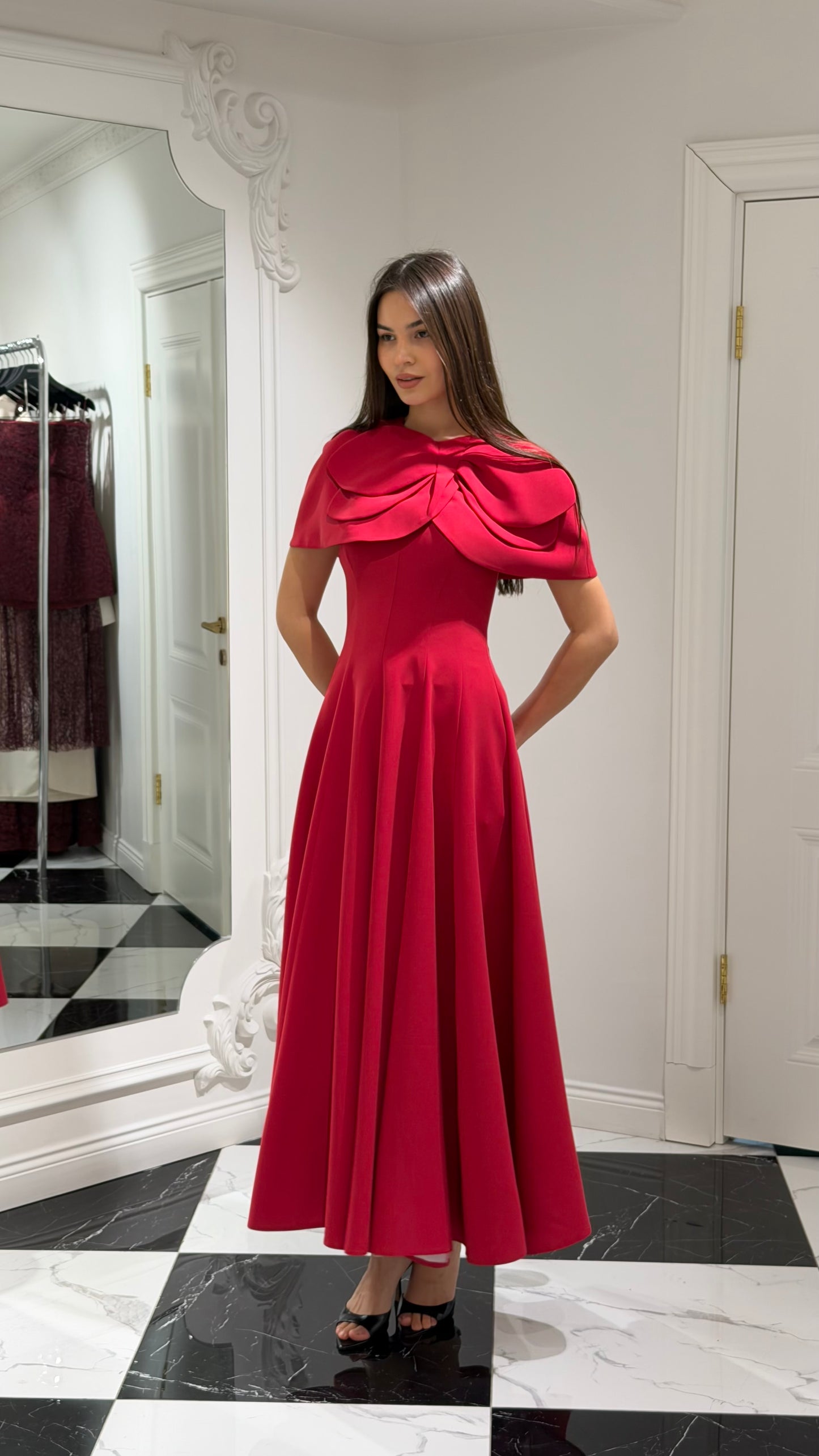 فستان كريب فخم 1187