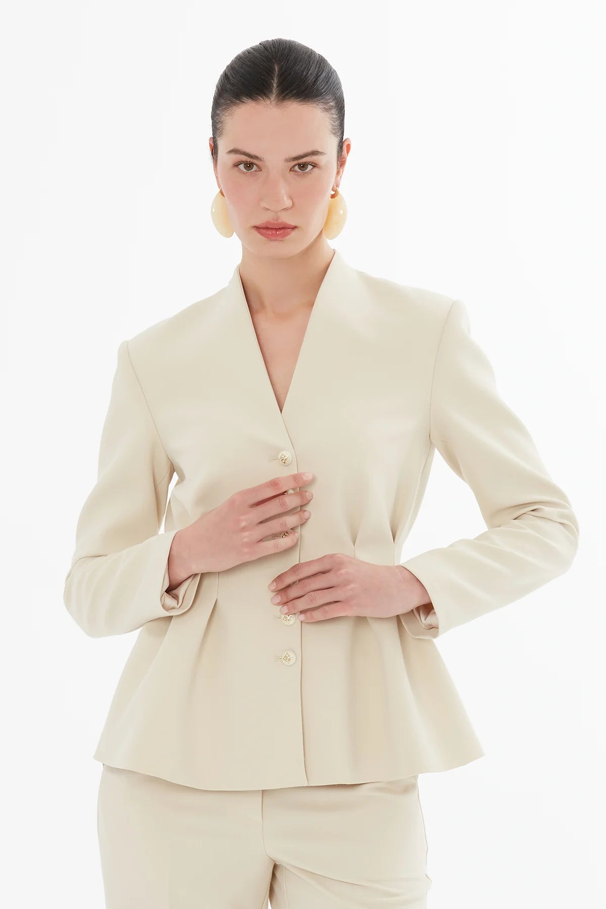 Mono Kapama Cepli Ceket Ve Havuç Pantolon Takım