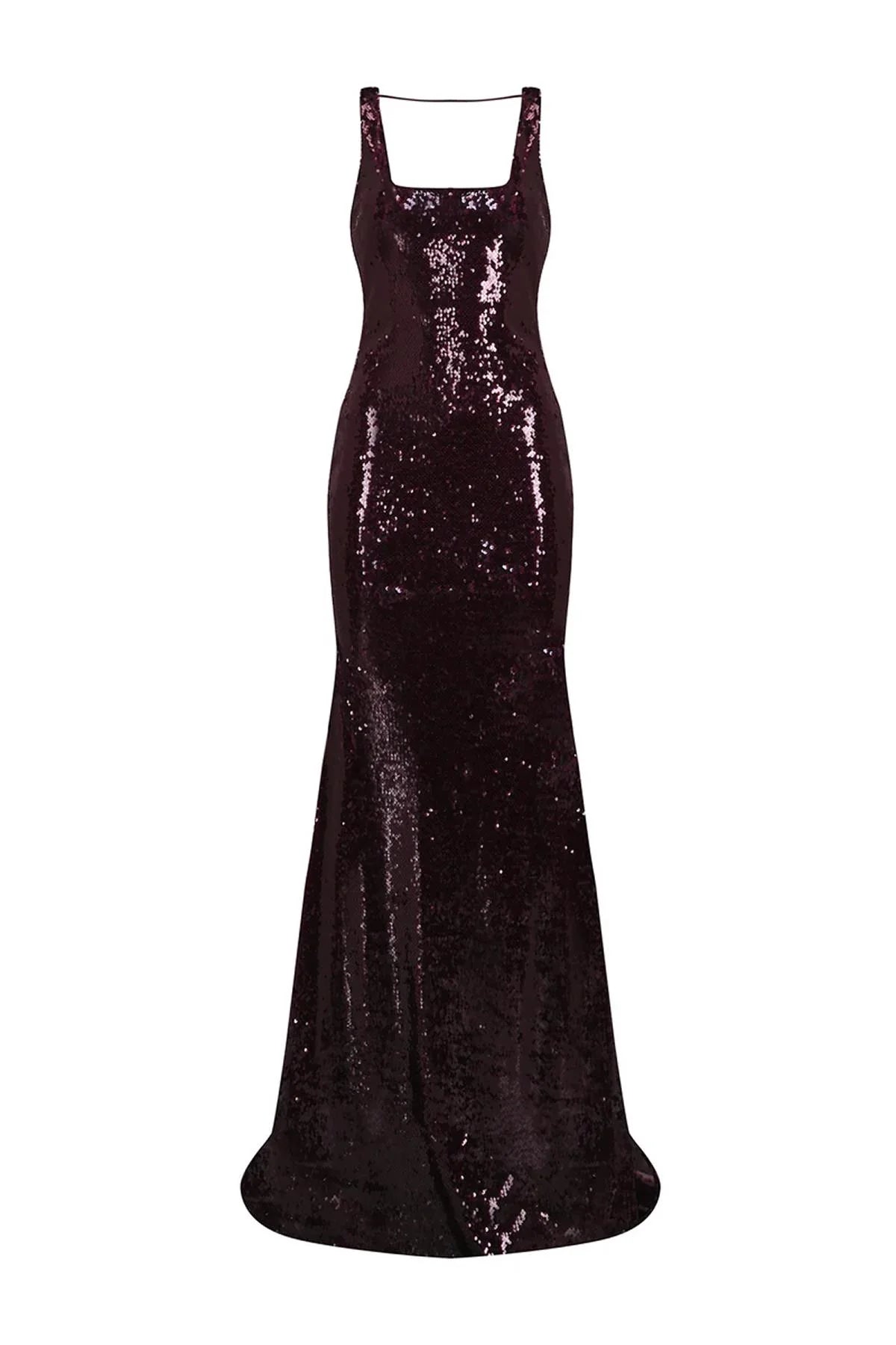 Pul Payet İşlemeli Askılı Abiye Elbise 2282