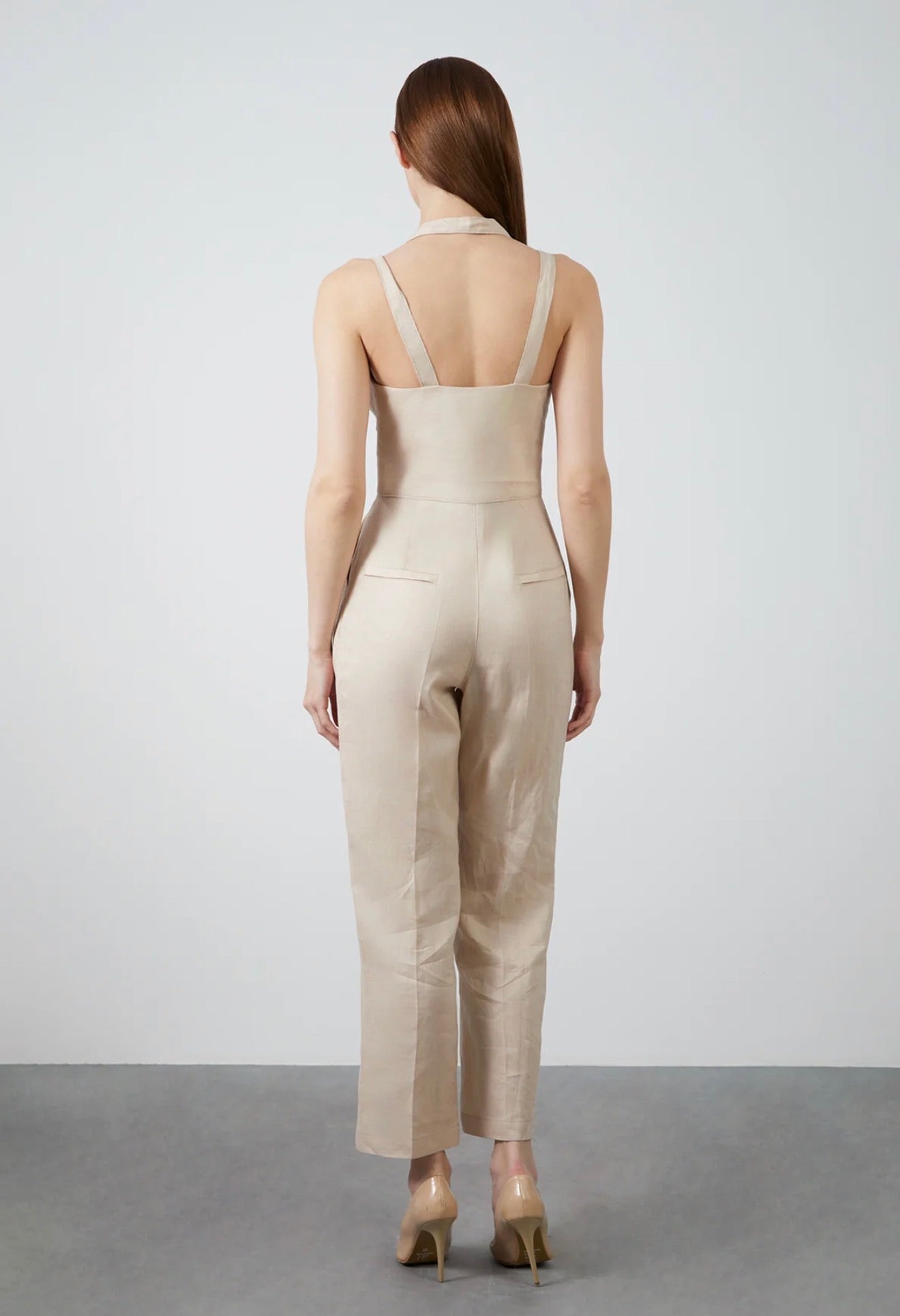 Çift Askılı V Yaka Tulum