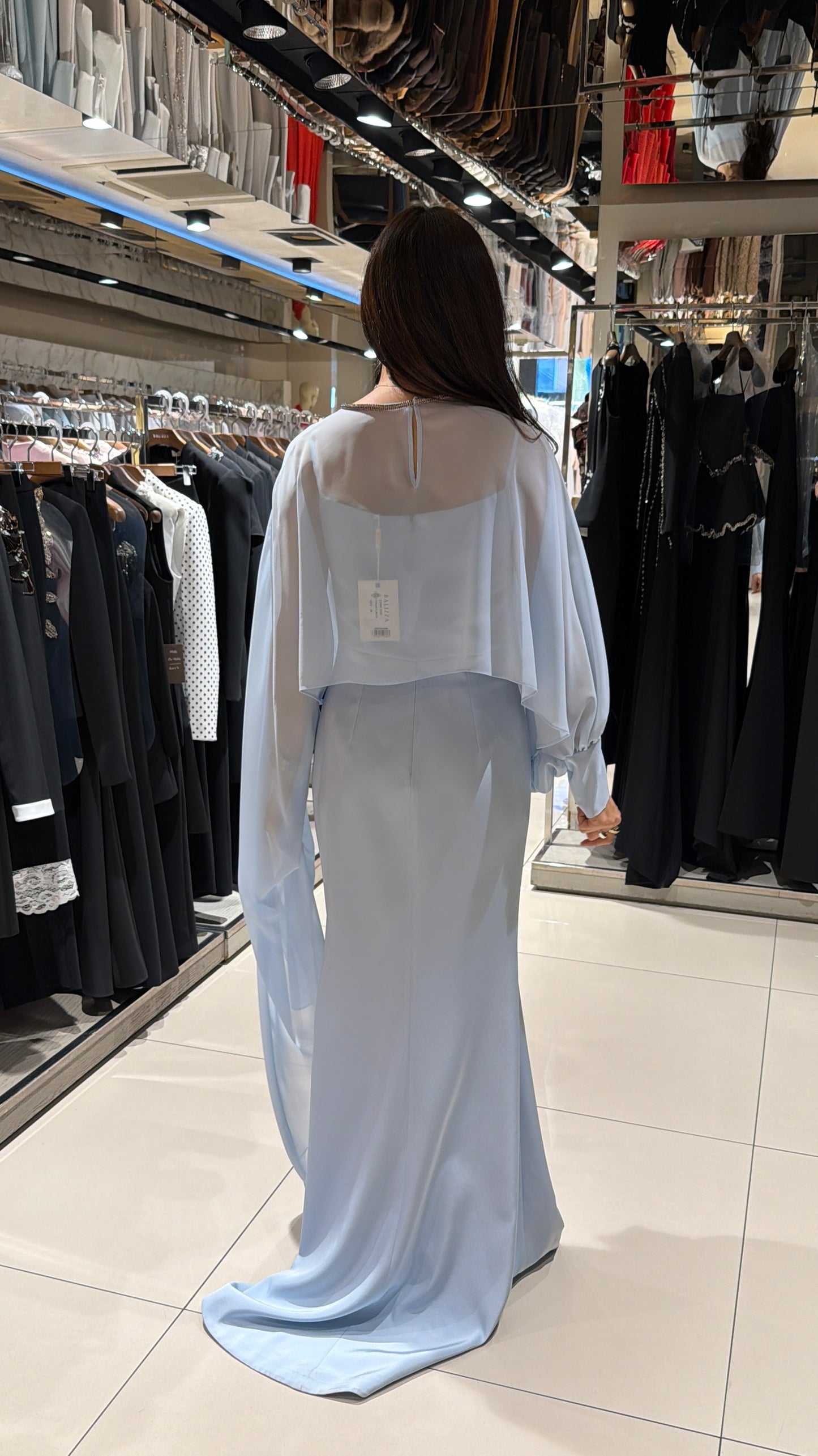 فستان كريب ازرق