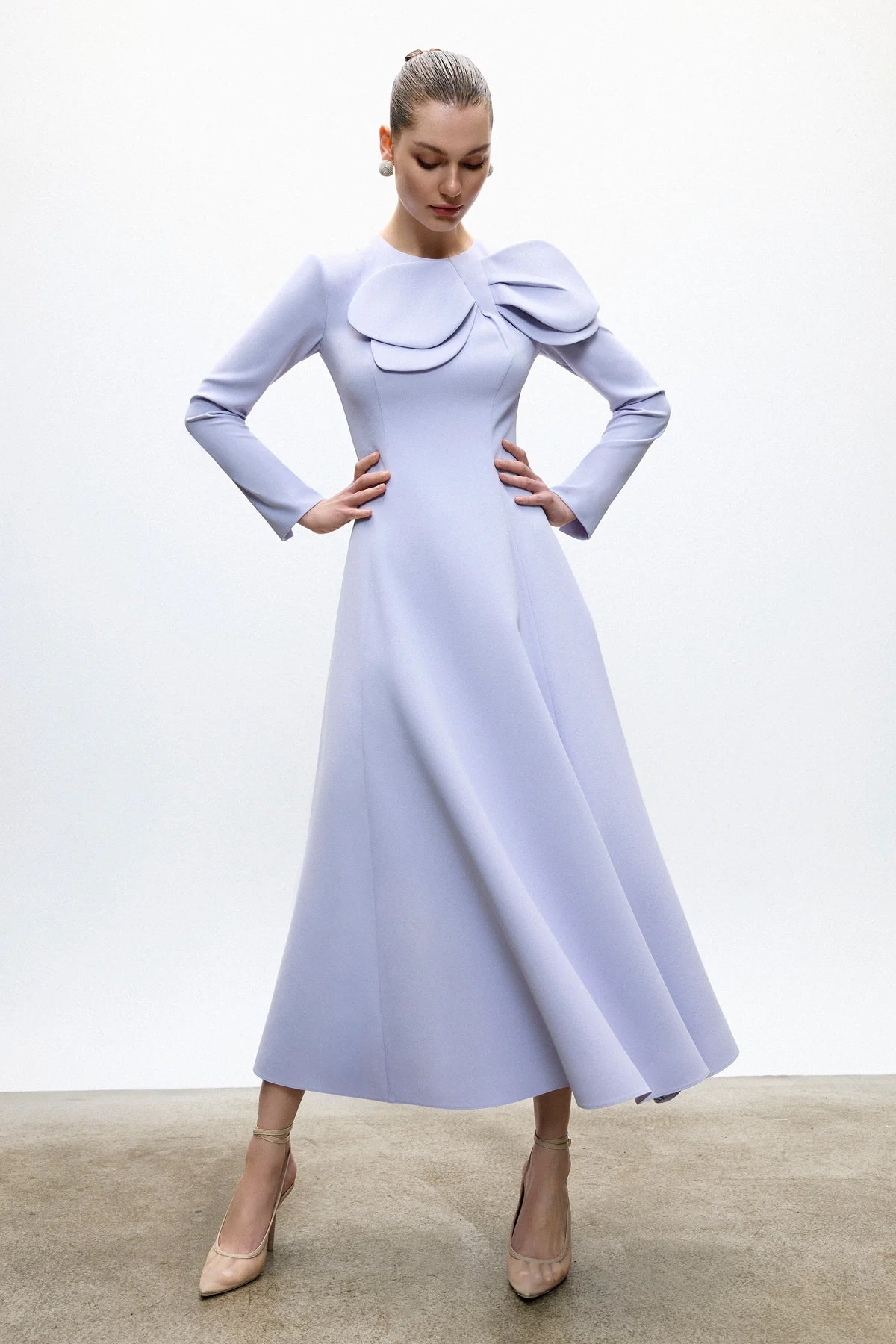 فستان ساتر بنفسجي مقاس 36