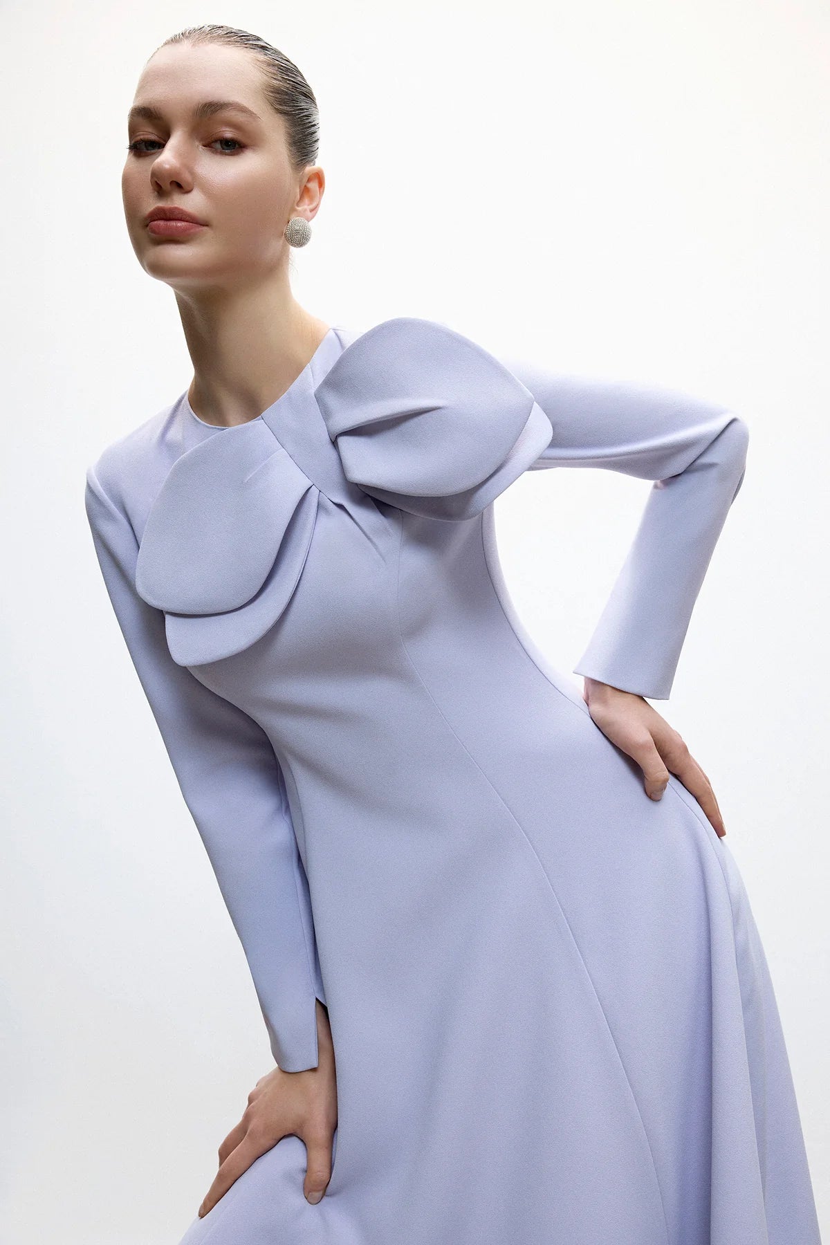 فستان ساتر بنفسجي مقاس 36