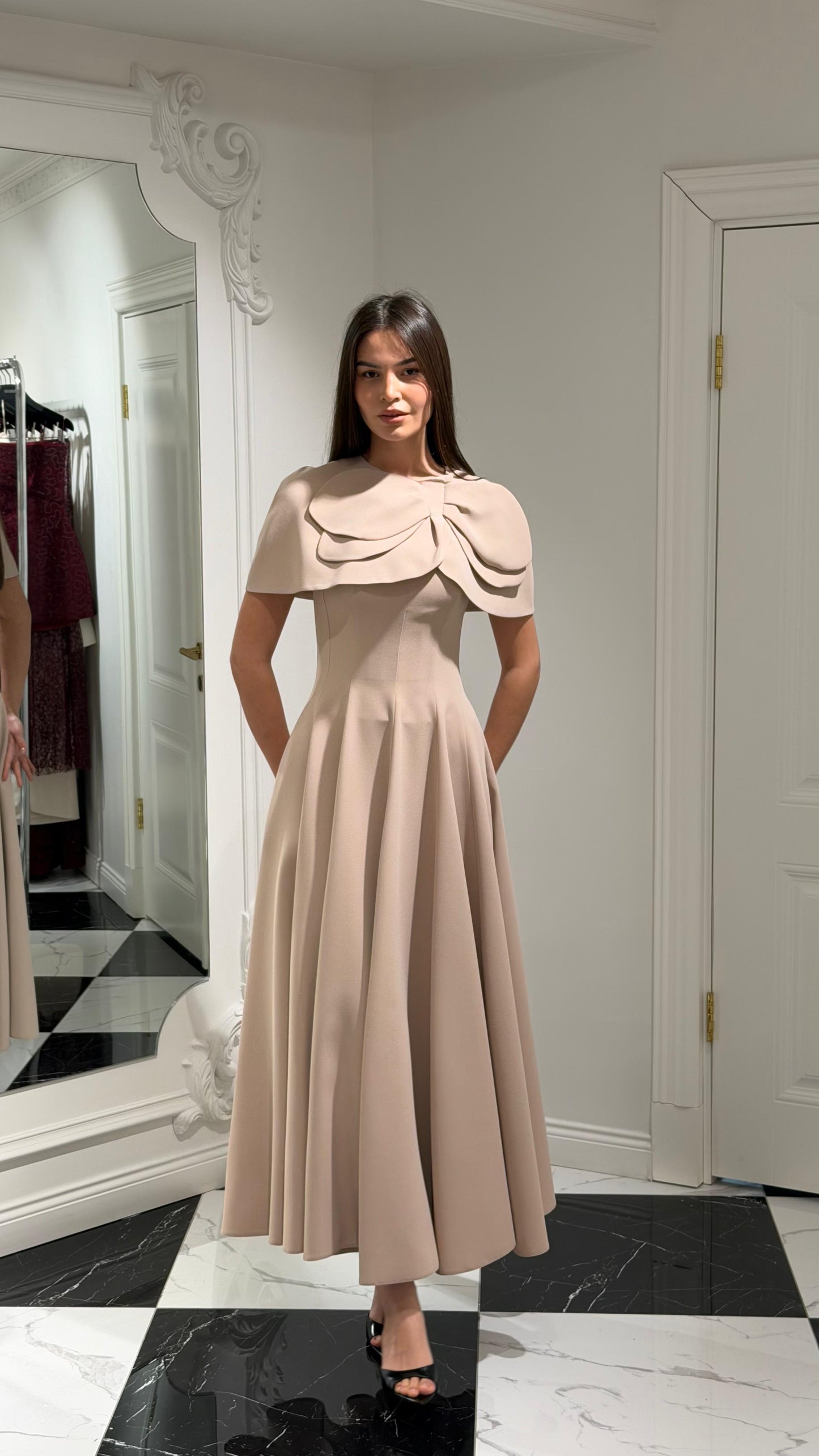 فستان كريب فخم 1187