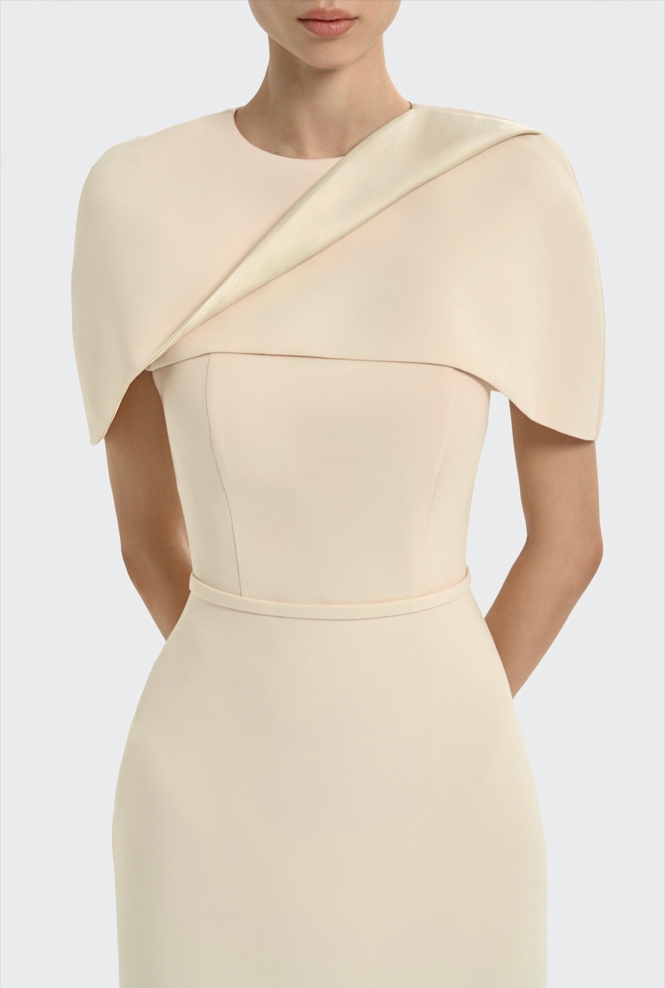 Elegant Evening Dress with Cape – Luxury Formal Dress 1390