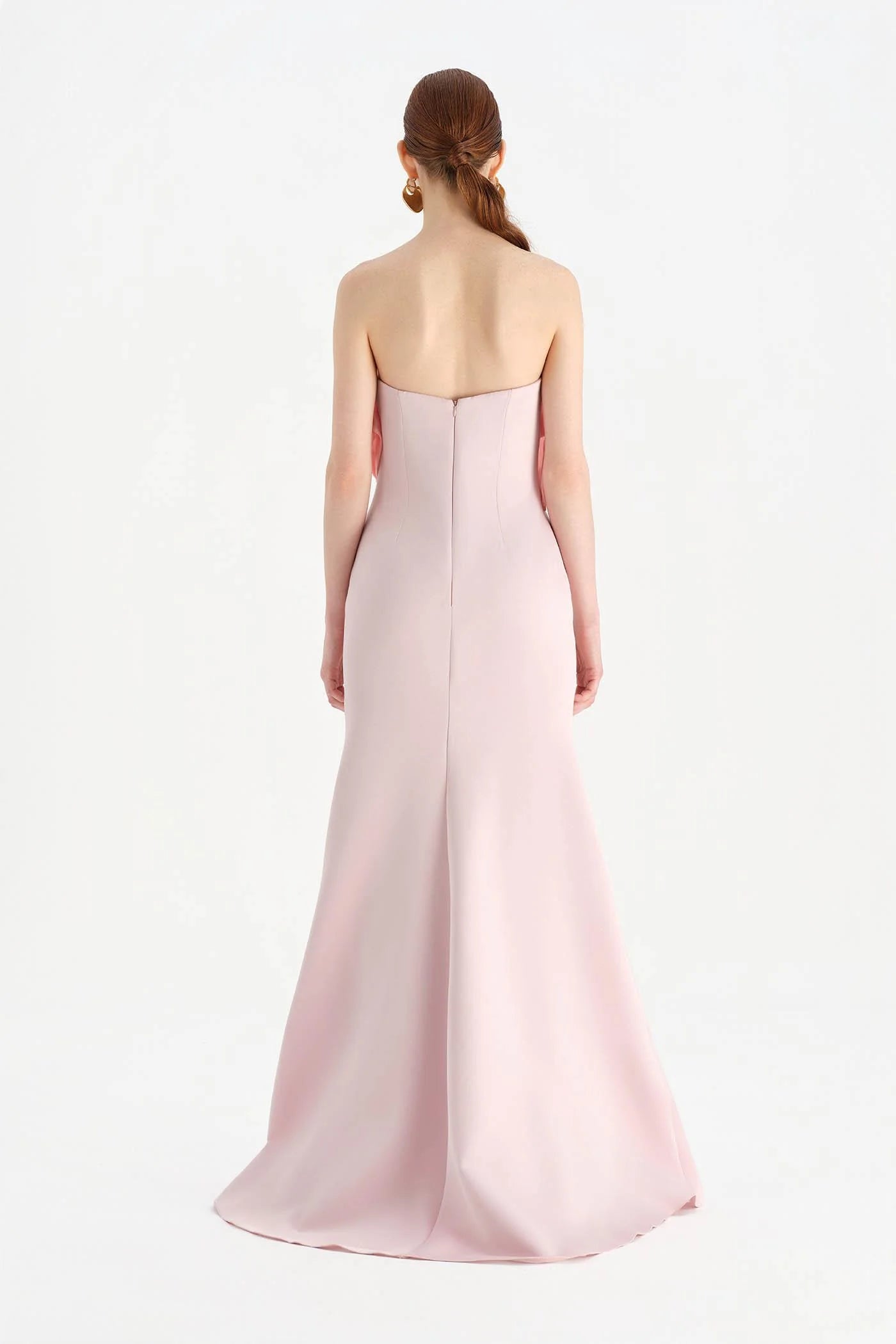 GÖĞÜS DETAYLI STRAPLEZ ABİYE ELBİSE - 26102C