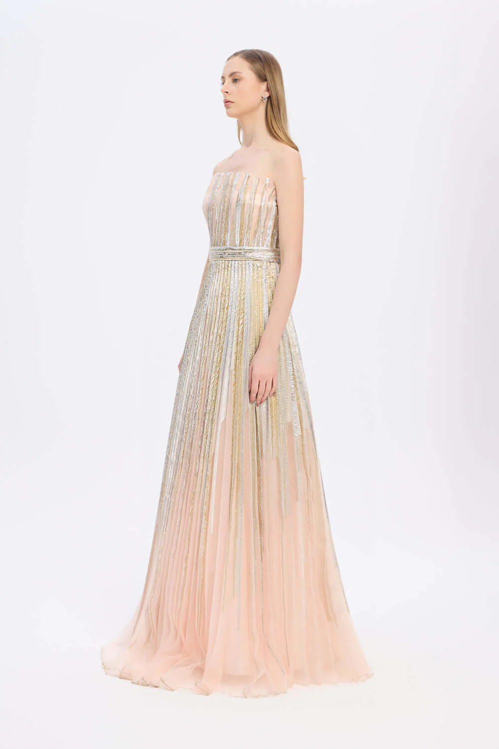 PRENSES KESİM UZUN ABİYE ELBİSE - 9039C