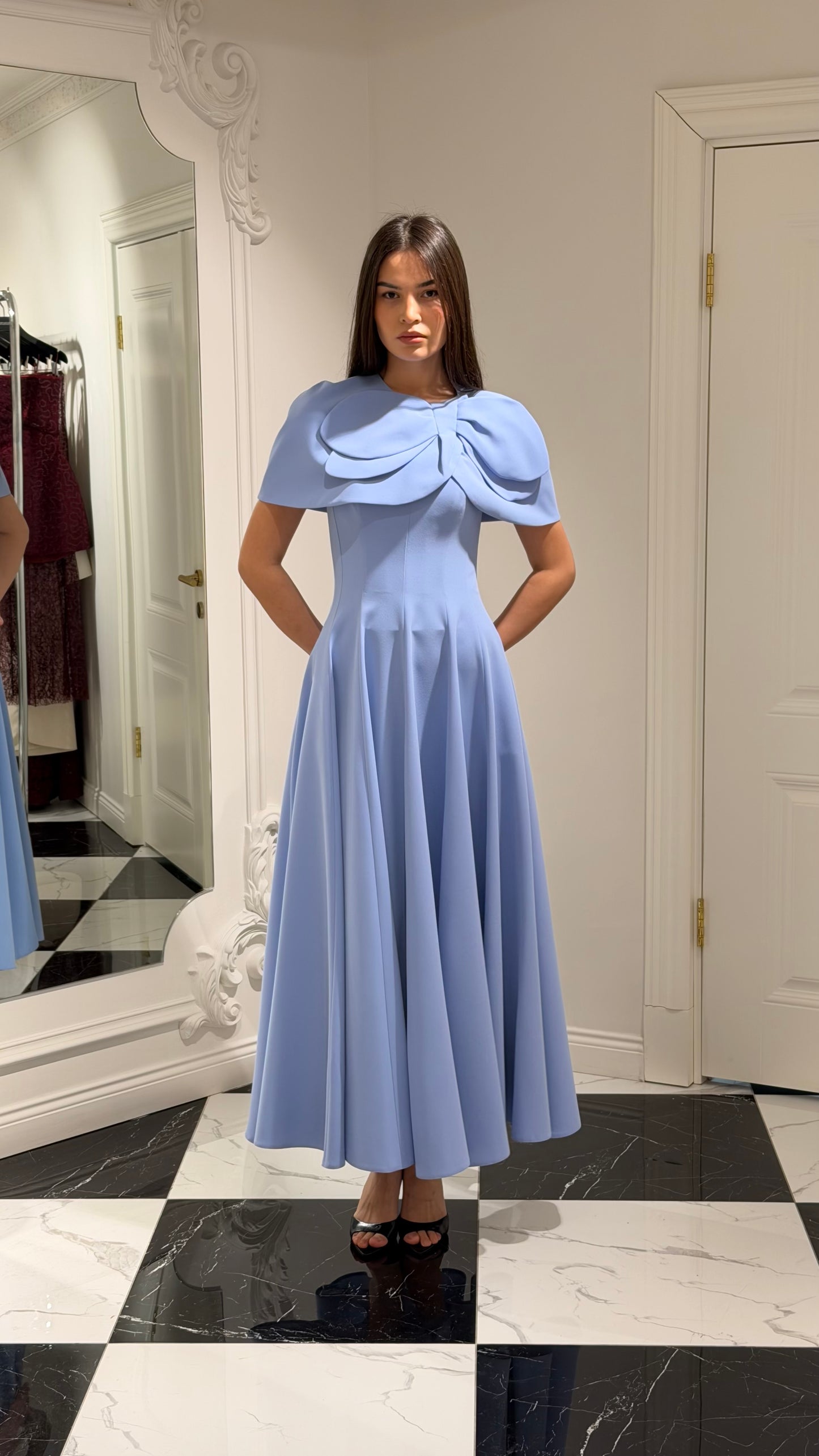 فستان كريب فخم 1187