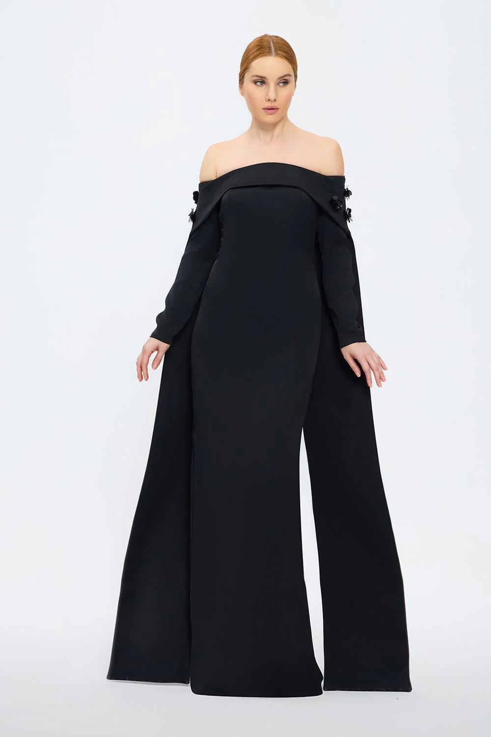 STRAPLEZ YAKA UZUN ABİYE ELBİSE - 1026C