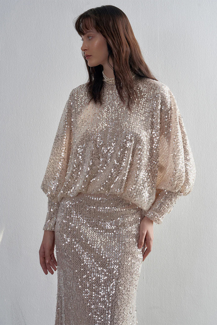 PAYETLİ BLUZ ETEK ABİYE TAKIM 2219