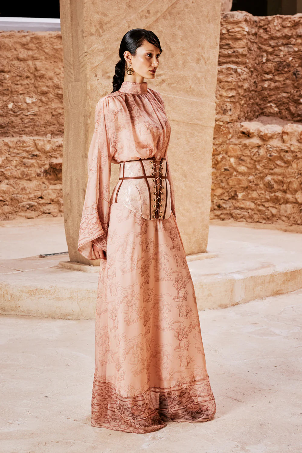 Bağlamalı Korse Detaylı Elbise