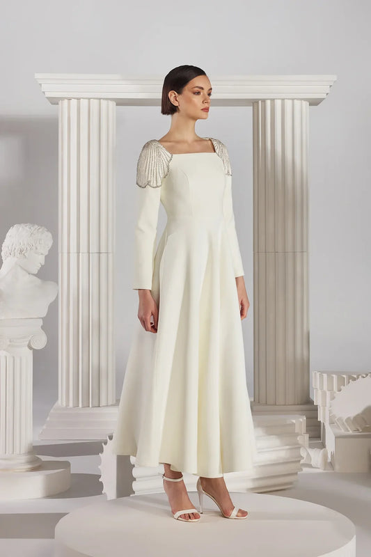 فستان كريب مقاس 50 ، وردي مقاس 46