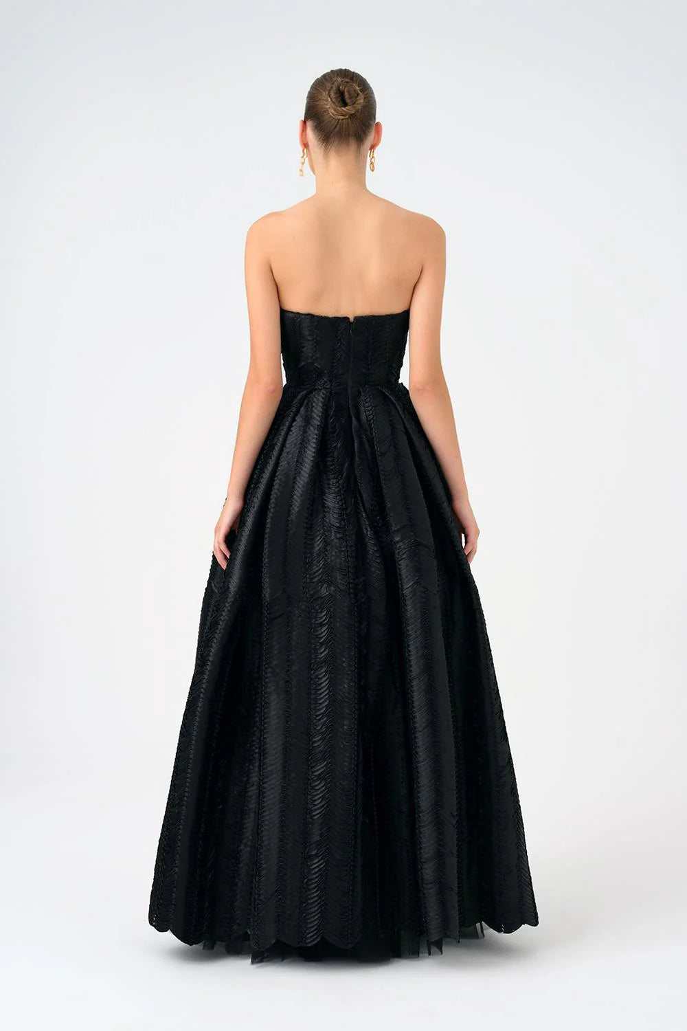 STRAPLEZ YAKA PRENSES KESİM UZUN ABİYE ELBİSE - 9050C