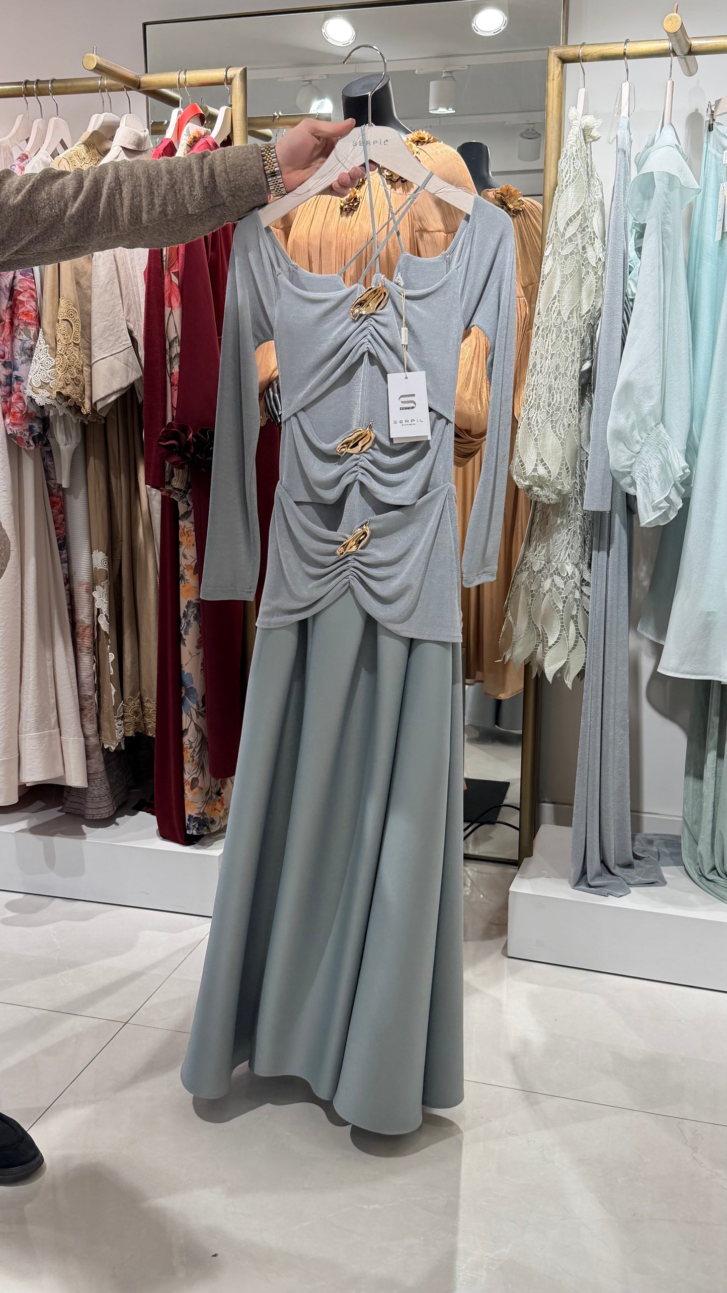 فستان استرتش من الأعلى 1127