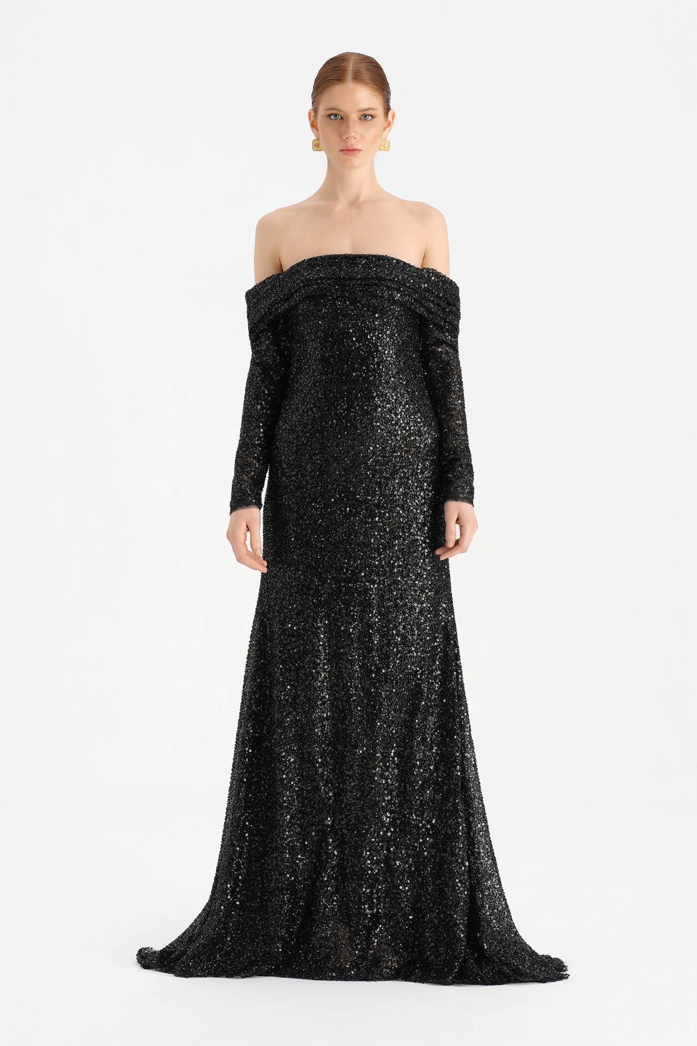 STRAPLEZ TAŞLI ABİYE ELBİSE - 26051C