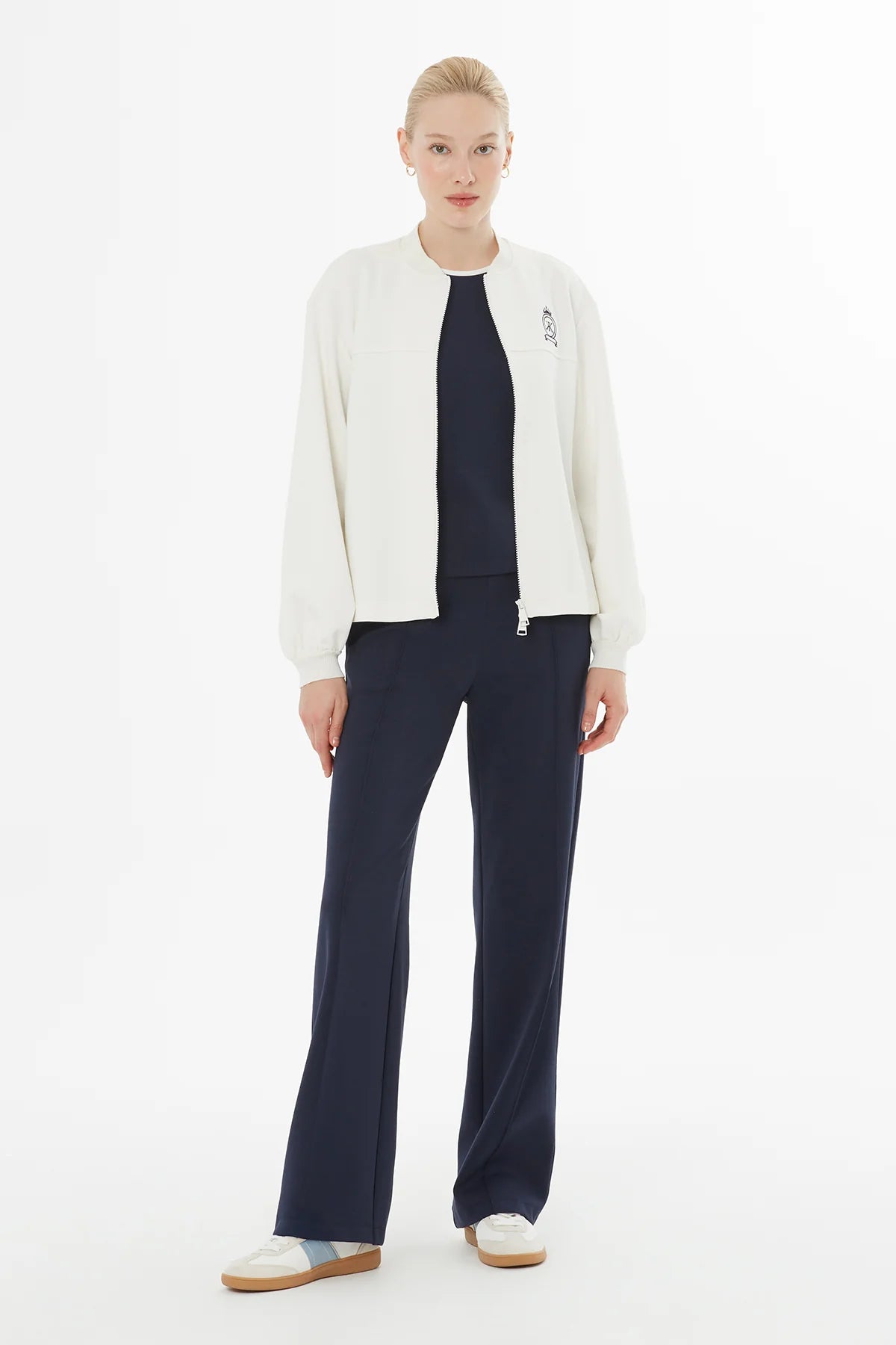 Fermuarlı Triko Yakalı Eşofman Takımı