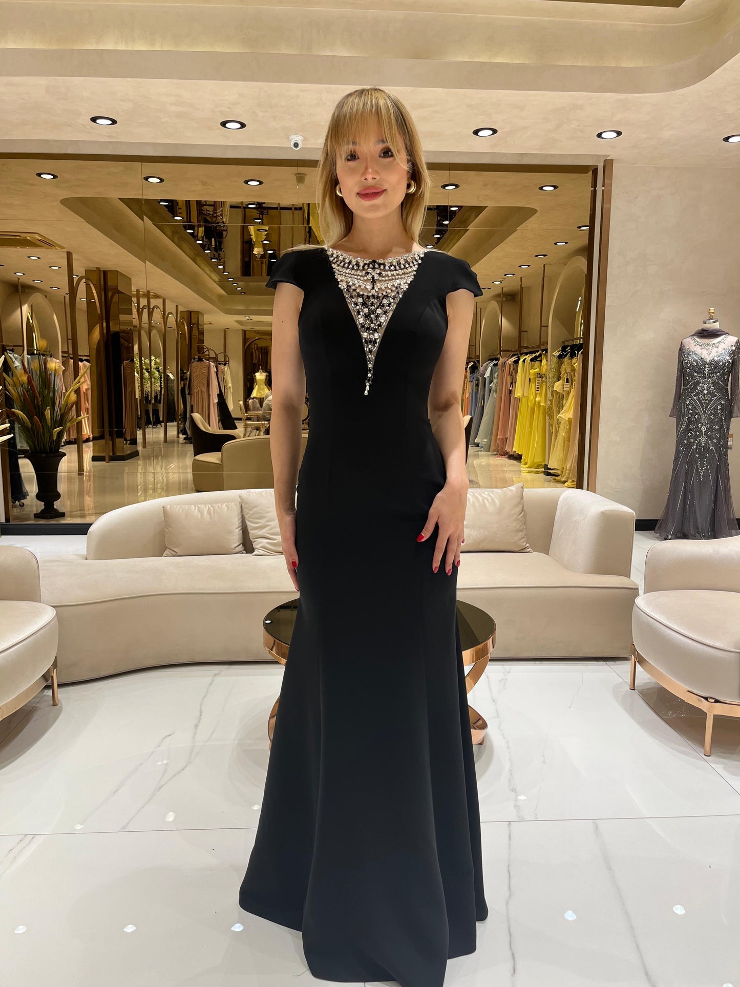 Black Crystal Evening Dress – Elegant Luxury Formal Dress 2276