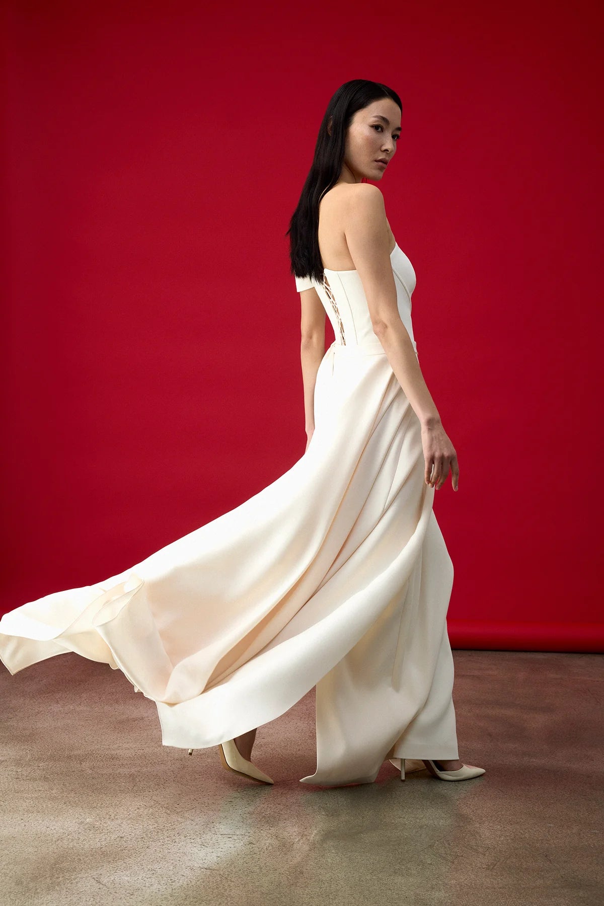 TEK OMUZ YIRTMAÇLI UZUN ABİYE ELBİSE 2046