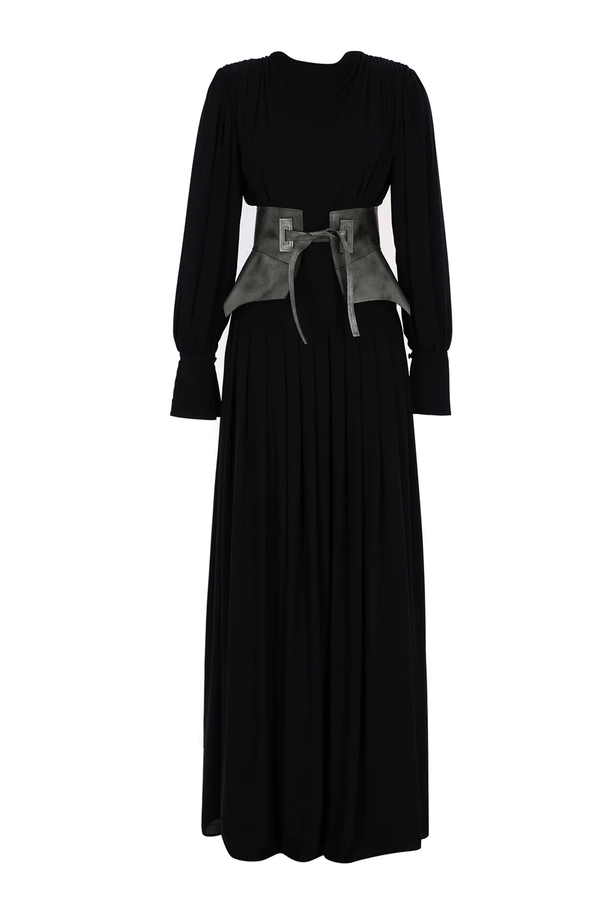 Korse Kemer Detaylı Uzun Abiye Elbise 2214