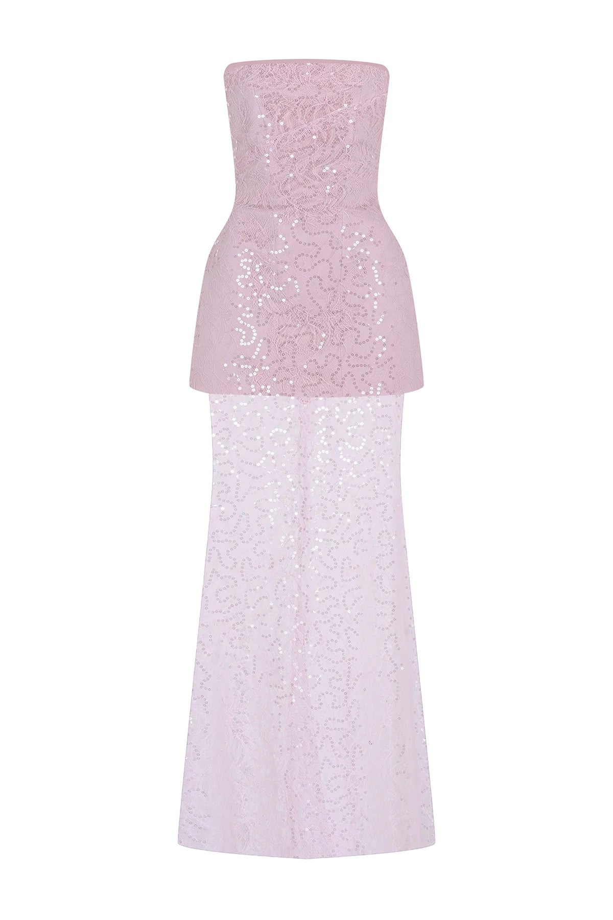 فستان دانتيل وردي مقاس40