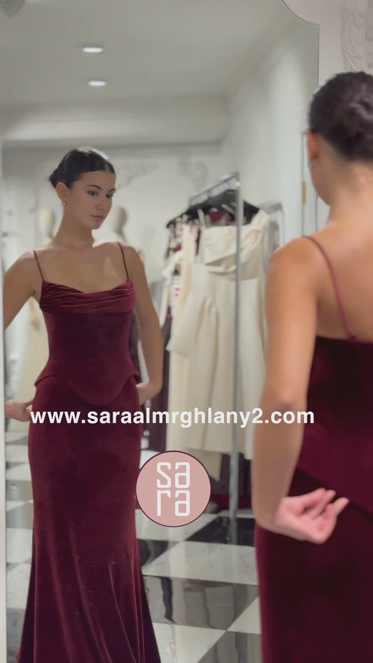فستان مخمل سايز2243