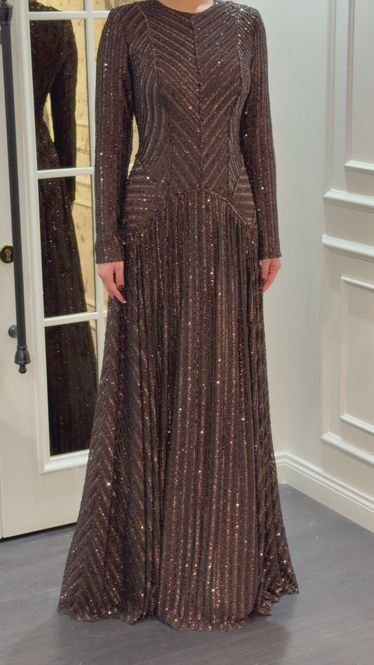 فستان  ترتر و شك فخم 9202