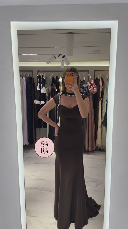 فستان كريب راقي 2692